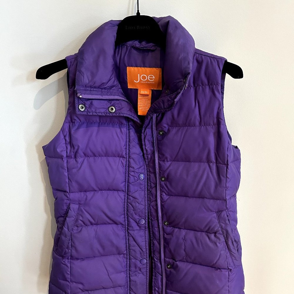 Joe Fresh Purple Down-Filled Vest (XS)